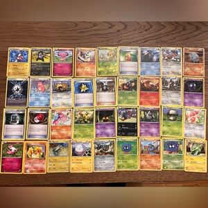 Lot of 36 Older Pokemon Cards Heavily Played As-Is Mostly 2011-2015